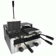 SOFRACA Gaufrier forain réversible gaz 2 fers, 24 alvéoles, 30 gaufres / heure - 3701188039307 SOFRACA Gaufrier forain réversible gaz 2 fers, 24 alvéoles, 30 gaufres / heure - 3701188039307