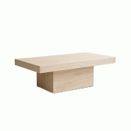 STELLAMEUBLES Table basse PETRA en Travertin Premium - 8964100065777