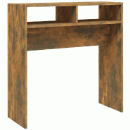 Table console Chêne fumé 78x30x80 cm Bois d'ingénierie Modèle Outdoor Sirocco Prime - 815936_0
