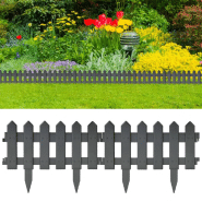 Vidaxl bordures de pelouse 25 pcs anthracite 10 m pp 314683