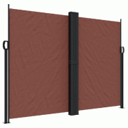 VidaXL Auvent latéral rétractable Marron 180x1200 cm Modèle Zéphyr Riviera - 4004839