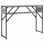 VidaXL Table console avec étagère sonoma gris 105x30x75 cm Modèle Atlas Master Élite - 837795