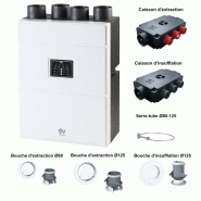 VMC double flux NETI + kit d'accessoires 6 piquages - Axelair - VDFTNK6P VMC double flux NETI + kit d'accessoires 6 piquages - Axelair - VDFTNK6P