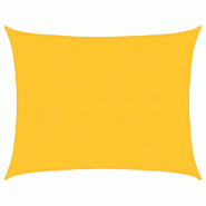 Voile d'ombrage 160 g/m² rectangulaire jaune 6x7 m PEHD Modèle Aéris Sud - 311579