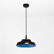 Zafferano Circus Black Lampe À Suspension À Led, Design Artisanal En Céramique Bleue, Diamètre 24 Cm, Température 2700K, Dimmable Triac, Haute Ef