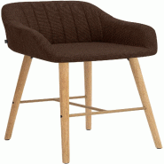 CLP Tabouret de bar Ando en tissu Tissu HBT: 105x54x60 cm Marron - marron textile 327588 CLP Tabouret de bar Ando en tissu Tissu HBT: 105x54x60 cm Marron - marron textile 327588