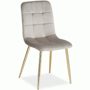 Décoshop26 - Chaise de salle à manger cuisine confortable et moderne en tissu velours beige pieds en métal noir CDS06008 - beige 3000431069604 Décoshop26 - Chaise de salle à manger cuisine confortable et moderne en tissu velours beige pieds en métal noir CDS06008 - beige 3000431069604