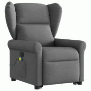 Fauteuil de massage inclinable Gris foncé Tissu Modèle Ovoria - 8721102963674_0