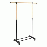 FIVE Portant à vêtements en métal effet Bois extensible hauteur et largeur H 160 cm - acier JJ5132 FIVE Portant à vêtements en métal effet Bois extensible hauteur et largeur H 160 cm - acier JJ5132
