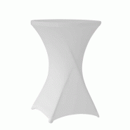 Housse extensible pour table pliante 183x46 cm ZOWN M183 – Blanc - blanc polyester SPTTP-01192