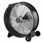 INTEC Ventilateur industriel 240W Ø66cm sur Roues 3 Vitesses 3 Pales Métal / Brasseur d'Air Puissant Atelier Garage Chantier Entrepôt - noir 370159