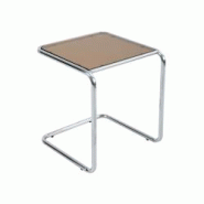 Oviala Business Oviala Table basse carrée L50 cm en métal et en verre marron - marron verre 114451