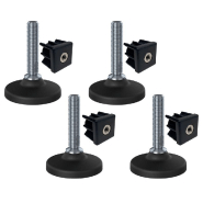 Pieds de nivellement en acier inoxydable 16x70 base en plastique + inserts 50x50x12 2.0mm - 4 pcs Pieds de nivellement en acier inoxydable 16x70 base en plastique + inserts 50x50x12 2.0mm - 4 pcs
