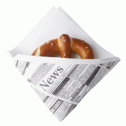 Starpak 50 serviettes snack, effet tissu, Airlaid pliage 1/4 32,5 cm x 30,5 cm blanc sprint - blanc textile 86793