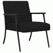 VidaXL fauteuil Noir 59 x 75 x 78 cm tissu Modèle Vega Master Edge - 42017672