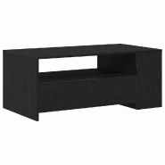 VidaXL Table basse Chêne noir 102 x 55 x 43,5 cm Bois d'ingénierie Modèle Cristal Royale - 862733