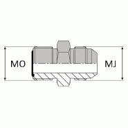 Adaptateur droit mâle ORFS x mâle JIC - MORFS9/16 / MJ7/16 - OMMJ000404