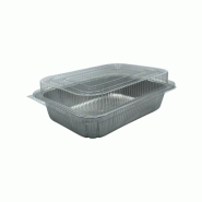 Barquette aluminium premium 1500ml + couvercle par 50 pièces JORIDEAL - 3519400999229