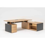 Bureau de direction moderne avec pieds en bois - Viga