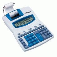 Calculatrice imprimante Ibico 1221X - 12 chiffres - Affichage et impression heure et date - Fonction Cost, Sell, Margin - 2 couleurs d'impression
