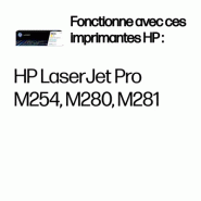 Cartouche de toner grande capacité jaune authentique HP 203X pour LaserJet
