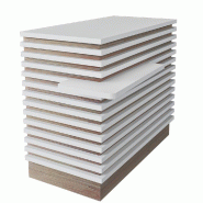Comptoir Tasseau G finition bambou et blanc L120xP58xH100cm