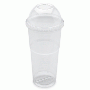 Gobelet Smoothie 40cl NOVACUP ECO PACK + Couvercle Dôme Ouvert Inclus Shaker Milkshake Recyclé Transparent VAE Snacking - Lot de 2400 - transparent Gobelet Smoothie 40cl NOVACUP ECO PACK + Couvercle Dôme Ouvert Inclus Shaker Milkshake Recyclé Transparent VAE Snacking - Lot de 2400 - transparent