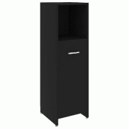 Helloshop26 - Armoire de salle de bain élégante avec étagères 30 x 30 x 95 cm en bois d'ingénierie noir 02_0047713 - noir Bois massif 3000234923516