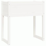 Helloshop26 - Jardinière bac lit surélevé plantes fleurs terrasse jardin 78 x 40 x 81 cm bois massif de pin blanc 02_0037859 - 3000217636969