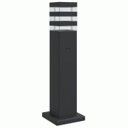 Helloshop26 - Lampadaire d'extérieur avec sortie 50 cm aluminium noir 02_0042529 - noir aluminium 3000218169565