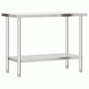 Helloshop26 - Table de travail de cuisine professionnelle 110 x 55 x 85 cm acier inoxydable 02_0045403 - 3000220661613 Helloshop26 - Table de travail de cuisine professionnelle 110 x 55 x 85 cm acier inoxydable 02_0045403 - 3000220661613