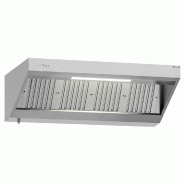 Hotte murale inox 1m80 avec moteur, régulateur, filtre et éclairage | Profondeur 900 mm