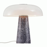 Lampe à poser GLOSSY  Marbre Gris, H.32 - IP20 - E27 /DFTP Intérieur - gris 5704924009358
