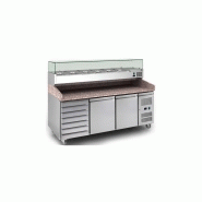 LE SHOPPING DU CHEF - table à pizza réfrigérée dessus granit 2 portes avec bloc 7 tiroirs LE SHOPPING DU CHEF - table à pizza réfrigérée dessus granit 2 portes avec bloc 7 tiroirs