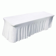 Nappe housse élastique pour table 244cm blanche