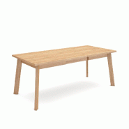 SKRAUT HOME Table à manger, 200, Pour 10 personnes, Pieds en bois, Chêne - beige Bois manufacturé 390_10