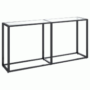 Table console Transparent 160x35x75,5 cm Verre trempé Modèle Orion Chic Plus - 331678