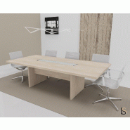 Table de réunion rectangulaire TAK - Mobel Linea. - Oui, 250, Acacia clair_0