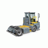 Tracteur terminal électrique T230E avec remorque pour manutention de conteneurs et charges lourdes