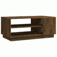 VidaXL Table basse chêne fumé 102x55x43 cm bois d'ingénierie Modèle Céleste - 813083