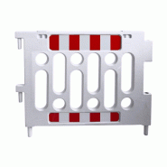 Barrières de sécurité en polypropylène - Gris / Sans pied / 1200