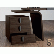 Caisson mobile pour bureau Larus - Dellarovere - Droite, Chêne foncé_0