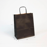 Clairefontaine 25 sacs cadeaux 220x100x270, kraft vergé 100 g/m², coloris noir - noir 395712C