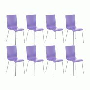 CLP Lot de 8 chaises en bois Pepe Violet - violet Bois manufacturé 152679936