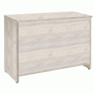 Comptoir droit Flexia L120xP53xH90cm - chêne blanchi - ajout de tiroirs possible