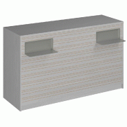 Comptoir Vertigo H T04 dble nat. L170cm - 3 tab.Coulis. 6tab.Amovib noyer clair