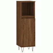 Helloshop26 - Armoire de bain moderne avec grand espace de rangement 30 x 30 x 100 cm en bois d'ingénierie chêne marron 02_0049008 - marron Bois mas