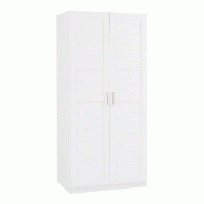 Helloshop26 - Armoire étagère meuble de rangement de chambre 1 étagère MDF 176 x 80 x 52 cm blanc 03_0008868 - blanc Bois manufacturé 3000224386130