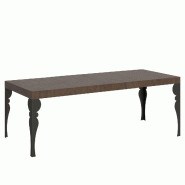 Itamoby Table Extensible Paxon Premium 200/304X90 Cm Noyer Avec Pieds Anthracite - marron 8050598050118