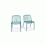 Lot de 2 chaises in & out BRIS - turquoise
